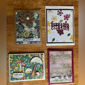 Handmade Greeting Card Bundle-Congrats, HBD, Thank You, and Encouragement